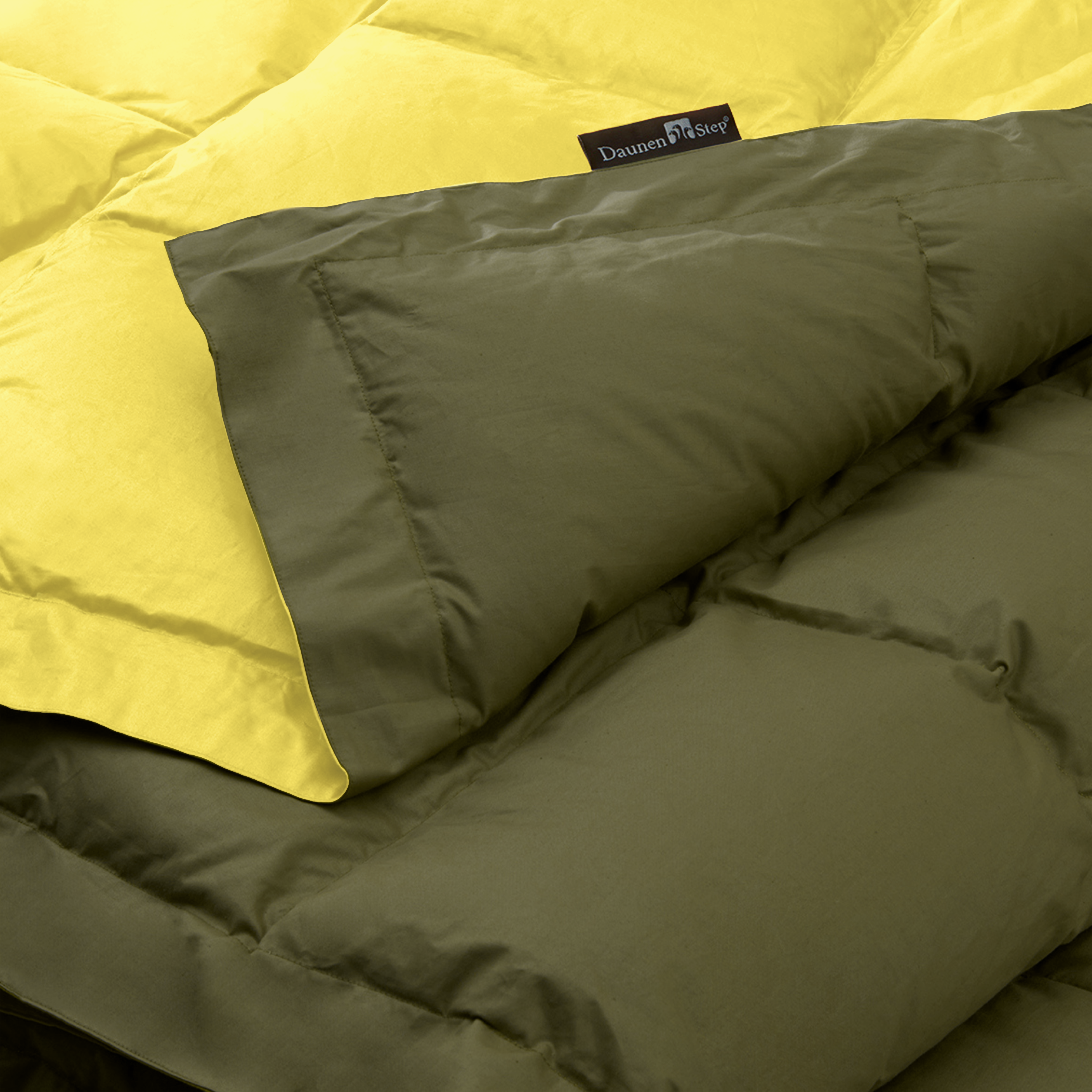 Zweifarbige Tagesdecke mit Faserfüllung (Kiwi)