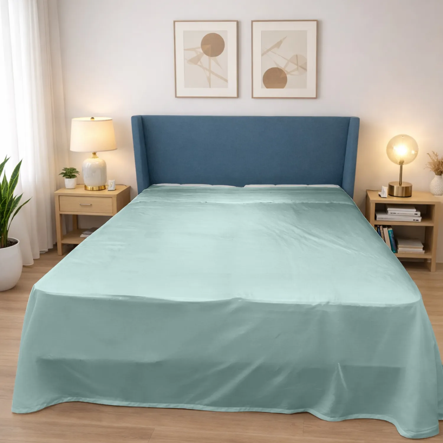 Lenzuolo sopra in raso di cotone - Oasi Deluxe