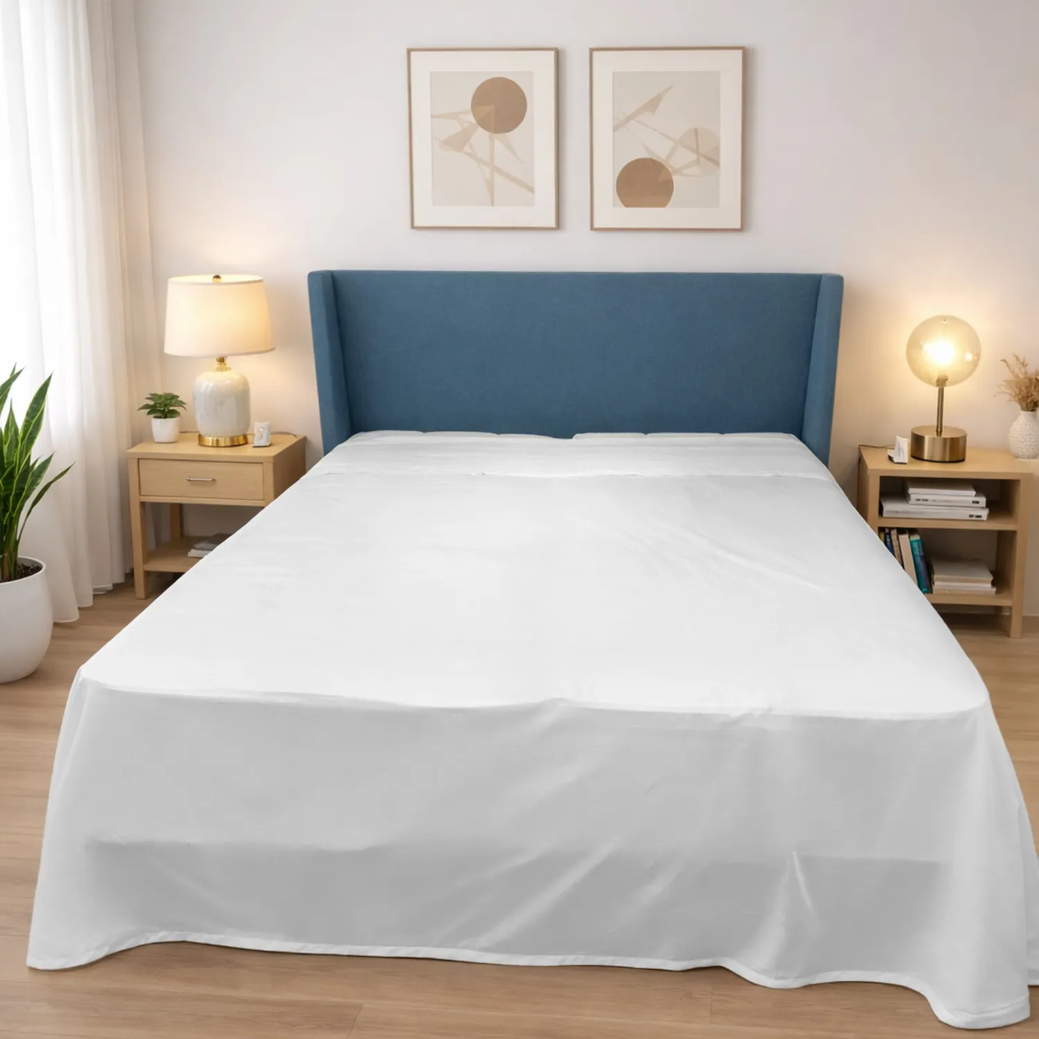 Lenzuolo sopra in raso di cotone - Oasi Deluxe