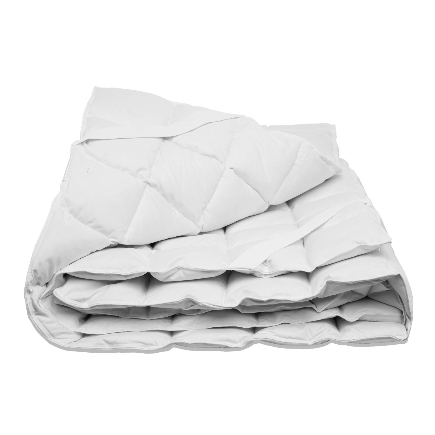 topper DaunenStep Nuvola bianco, vista frontale su sfondo neutro