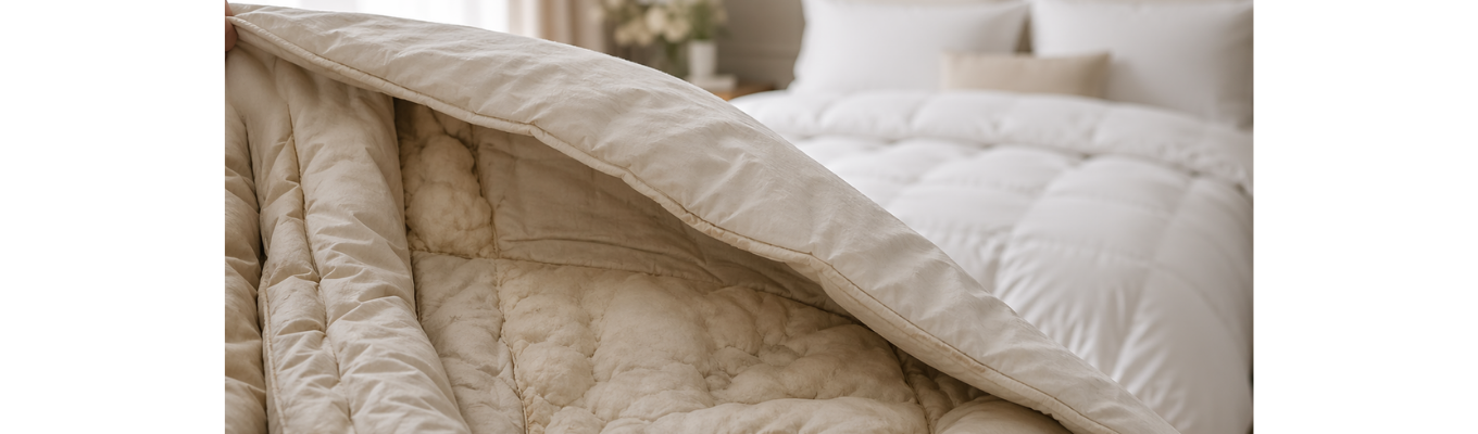 Rischi della rigenerazione del piumino con imbottitura non uniforme rispetto a un piumino nuovo