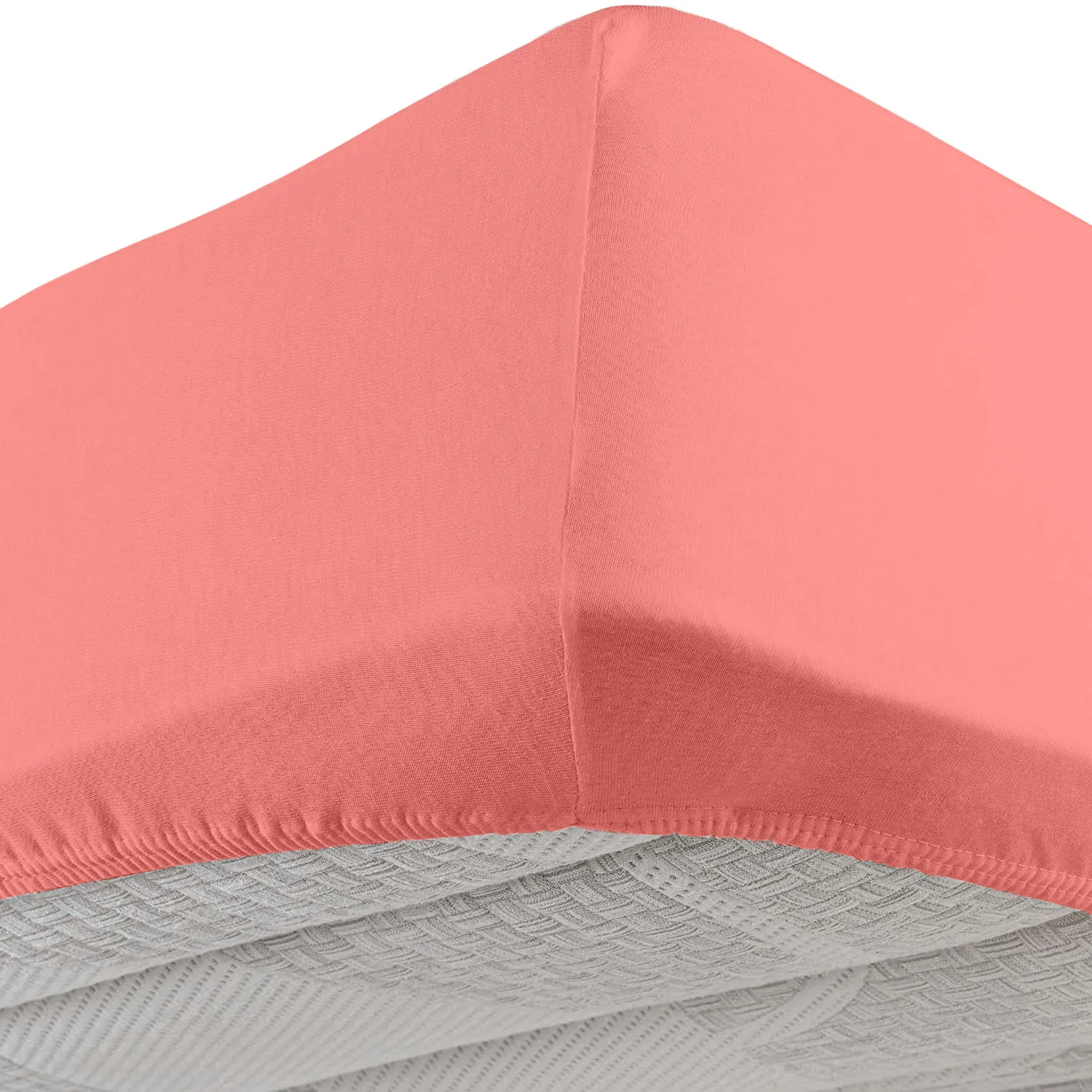 lenzuolo jersey stretch color pesca angolare