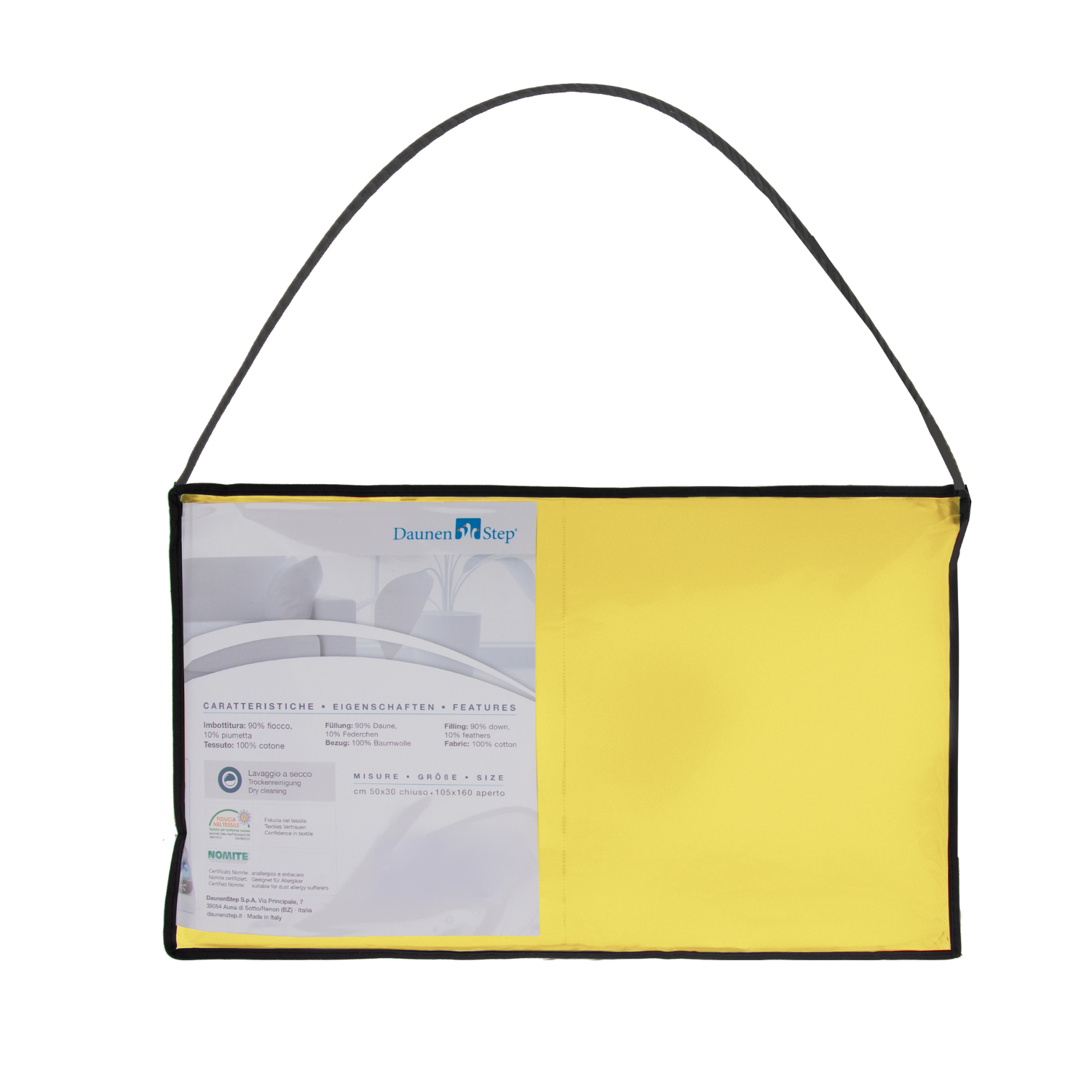 Daunen-Plaid Dalia (Flieder/Gelb)