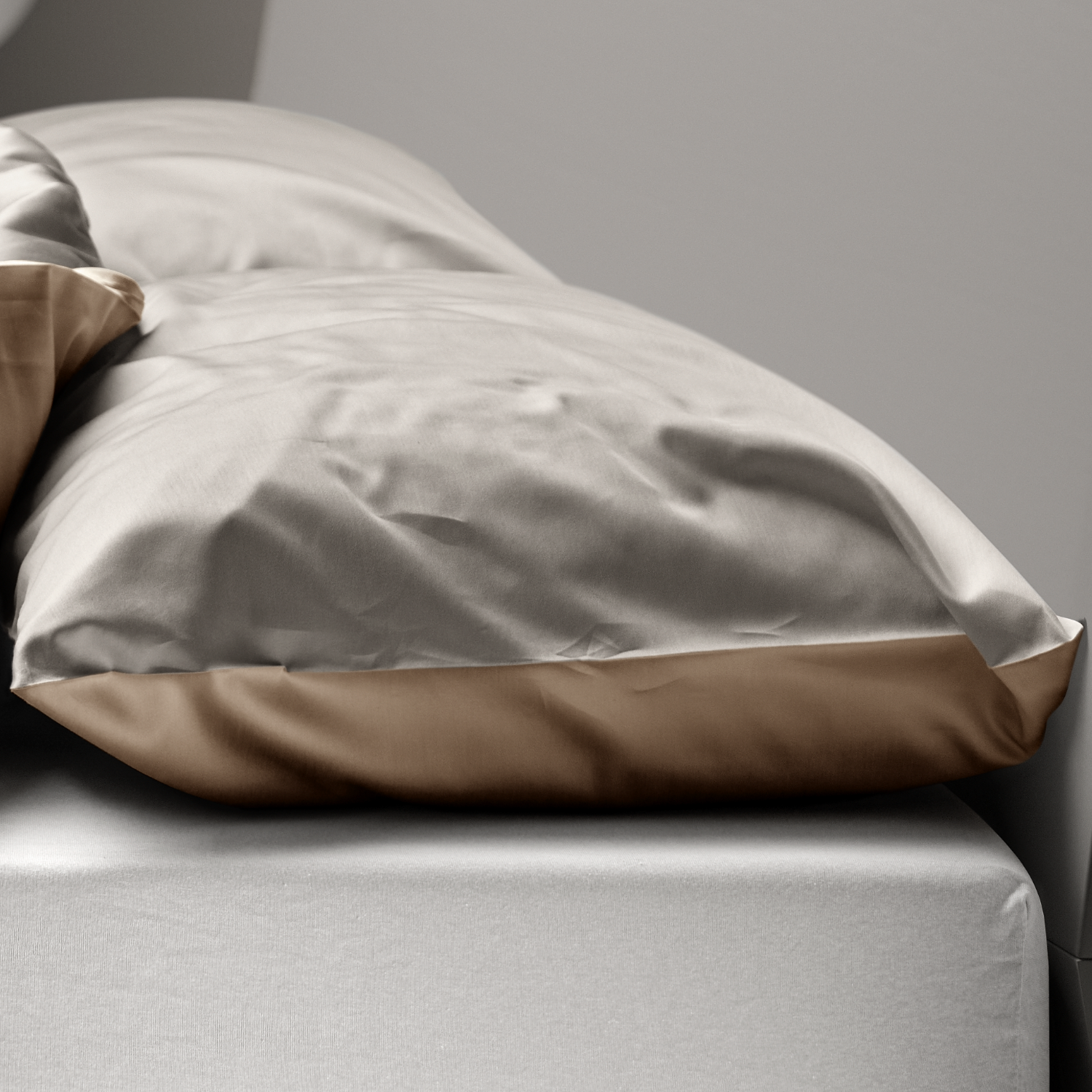 Taie d’oreiller réversibles en satin – Oasi Kiss