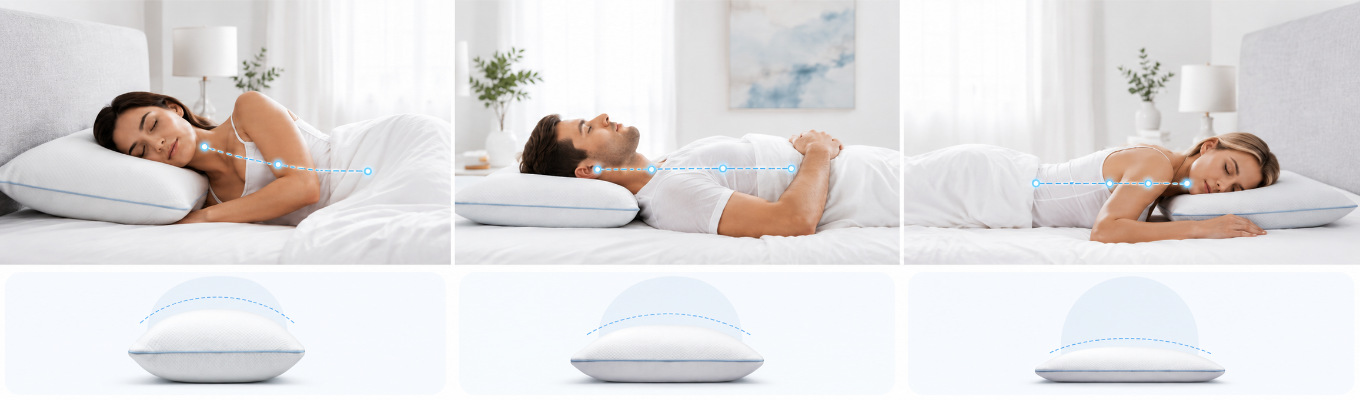 Come scegliere l’altezza del cuscino in base alla posizione di sonno
