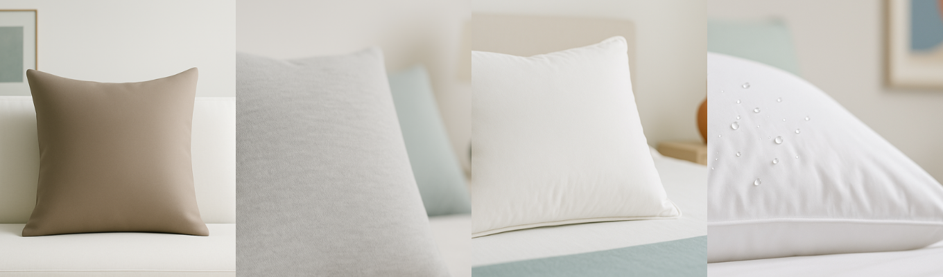 Collage of types: decorative, breathable, padded, waterproof