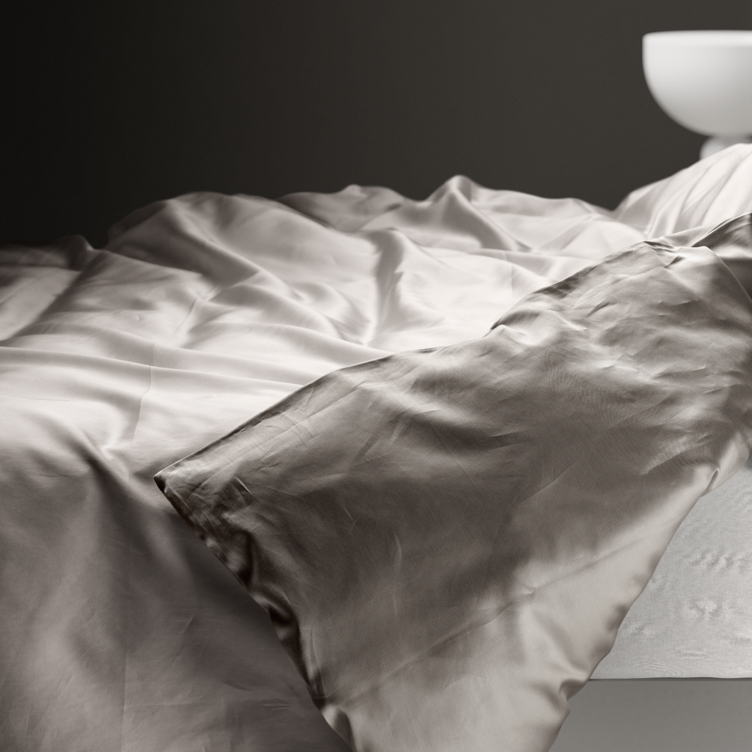 Zweifärbige Satin-Bettdeckenbezug - Oasi Kiss