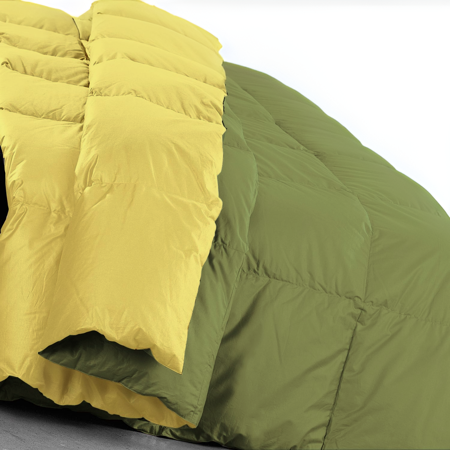 Zweifarbige Tagesdecke mit Faserfüllung (Kiwi)