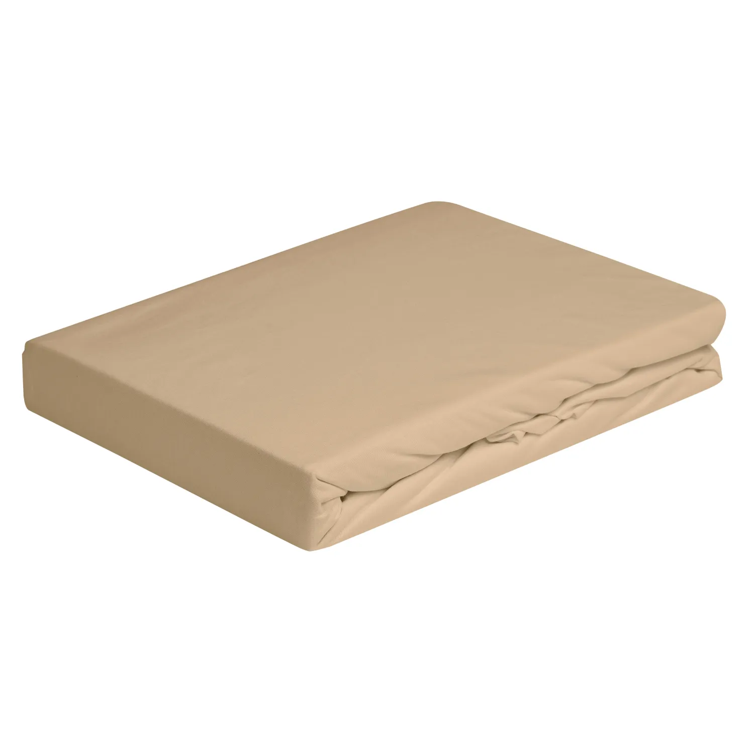 lenzuolo jersey stretch piegato color sabbia