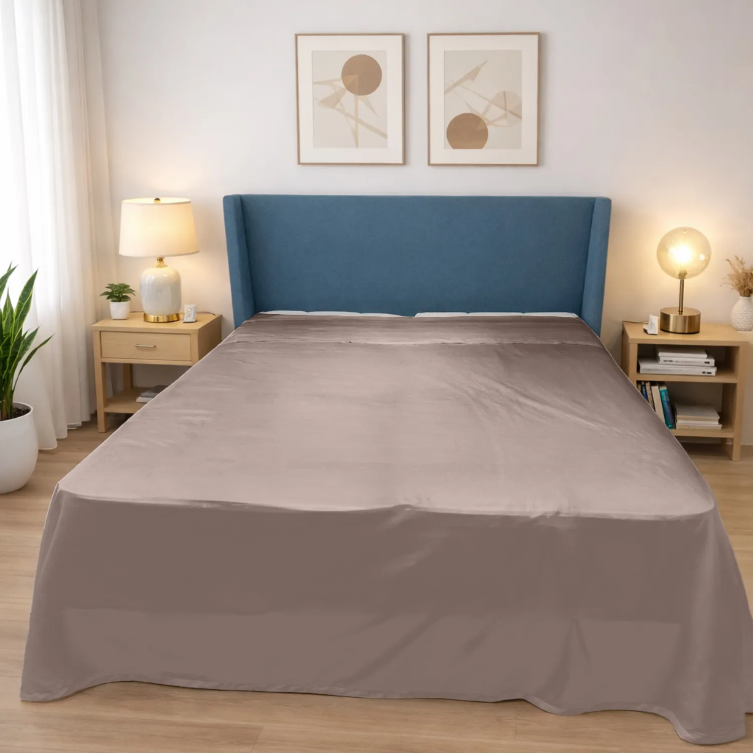 Lenzuolo sopra in raso di cotone - Oasi Deluxe